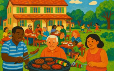 Grillades et jeux en plein air